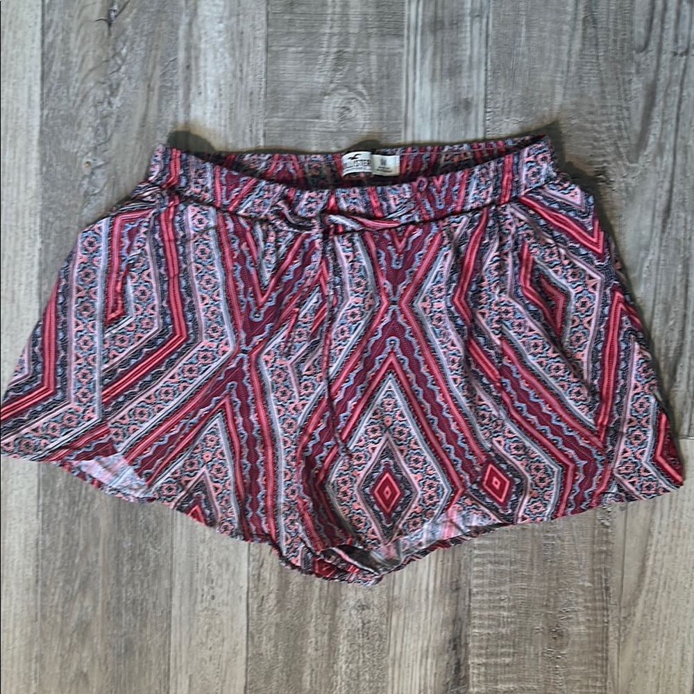 Hollister High Waist Red and Black Shorts